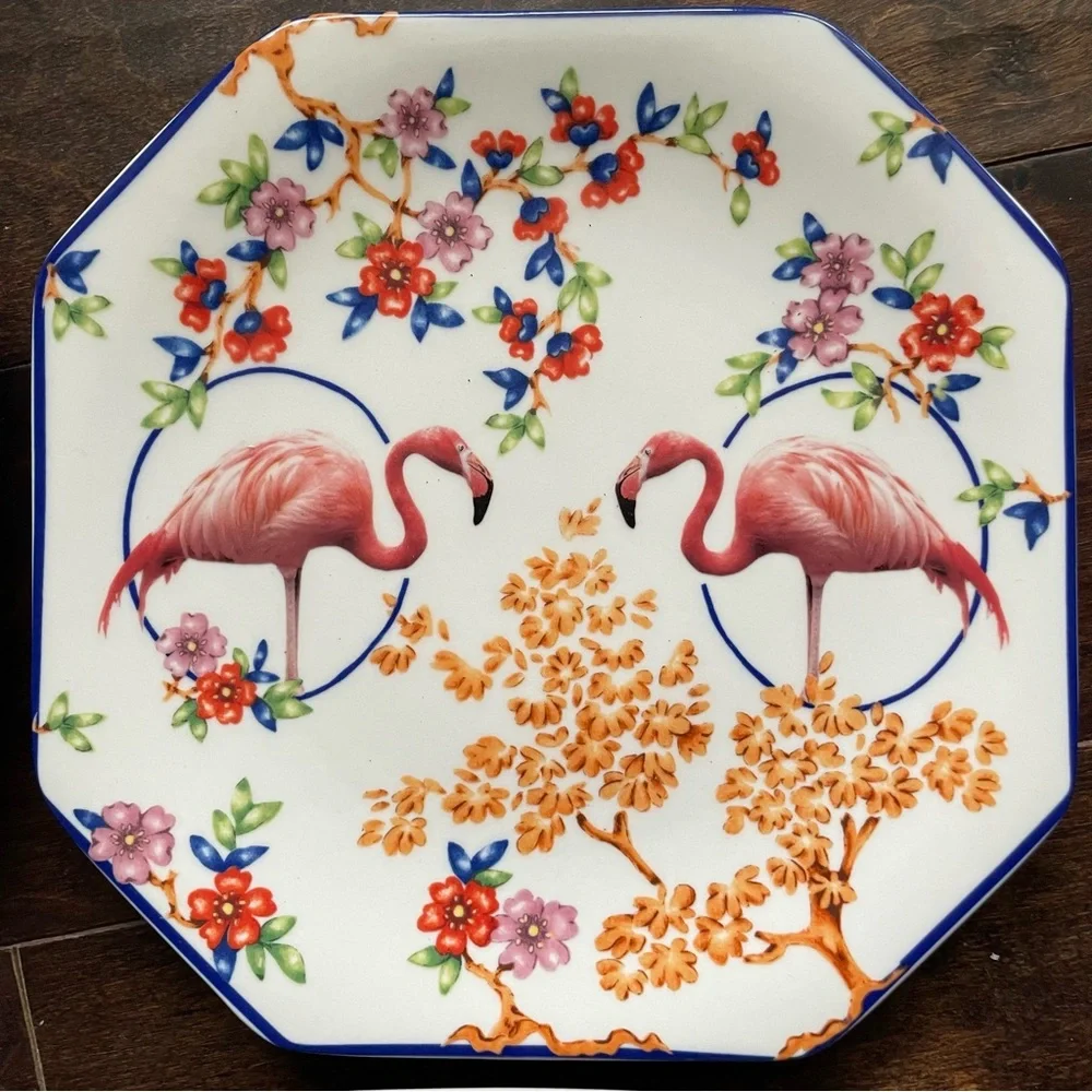 Vintage Anthropologie Lou Rota Nature Table Dessert Plate set of 4